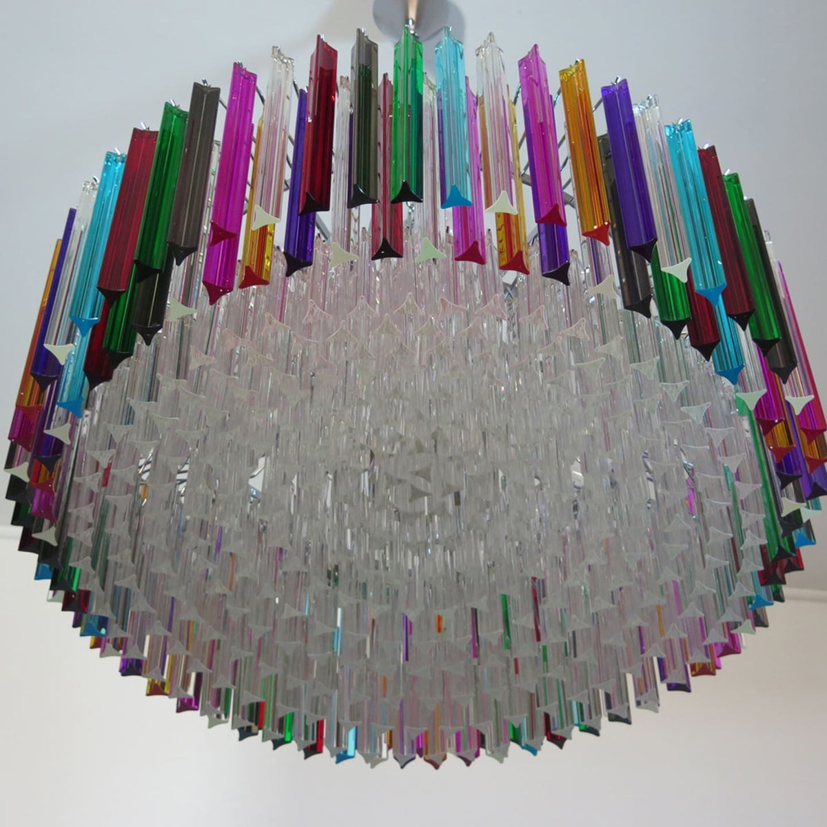 Murano Chandelier – Triedri Round – 391 prisms – Multi