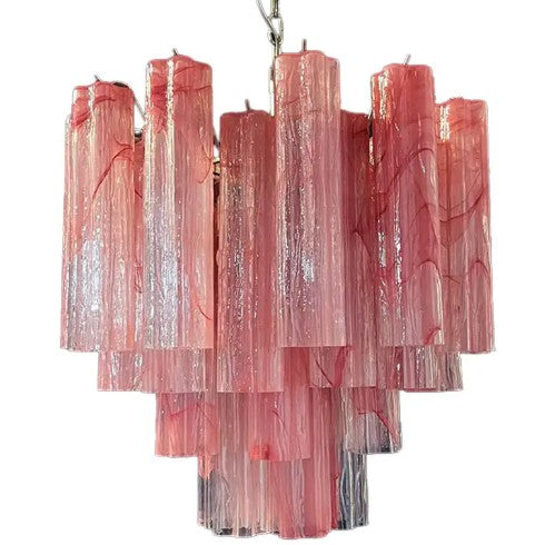Murano Chandelier – 36 tubes – Alabaster Pink