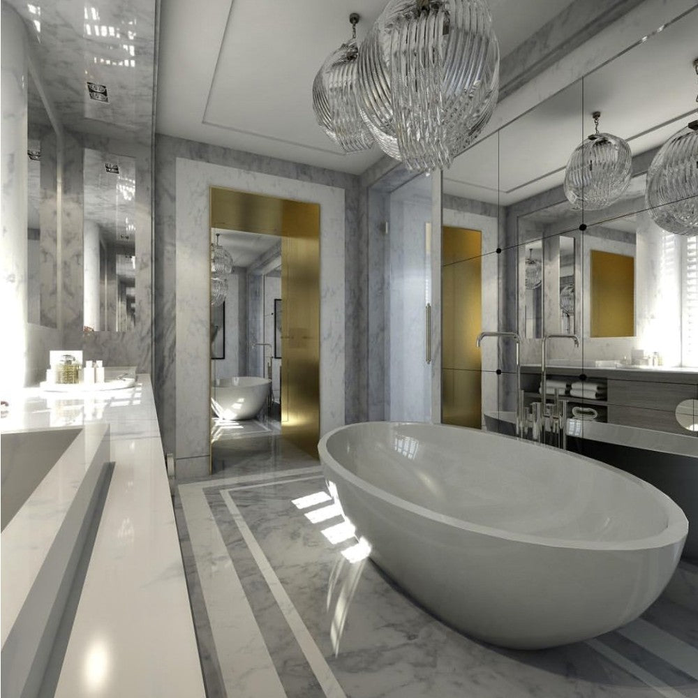 Frostina Lucite Loop Chandelier