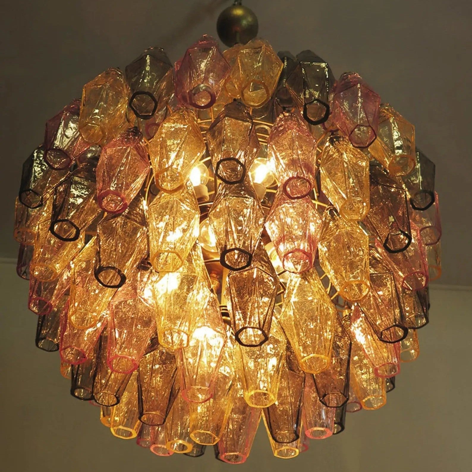 Murano Chandelier – Poliedri – 140 glass – Multi