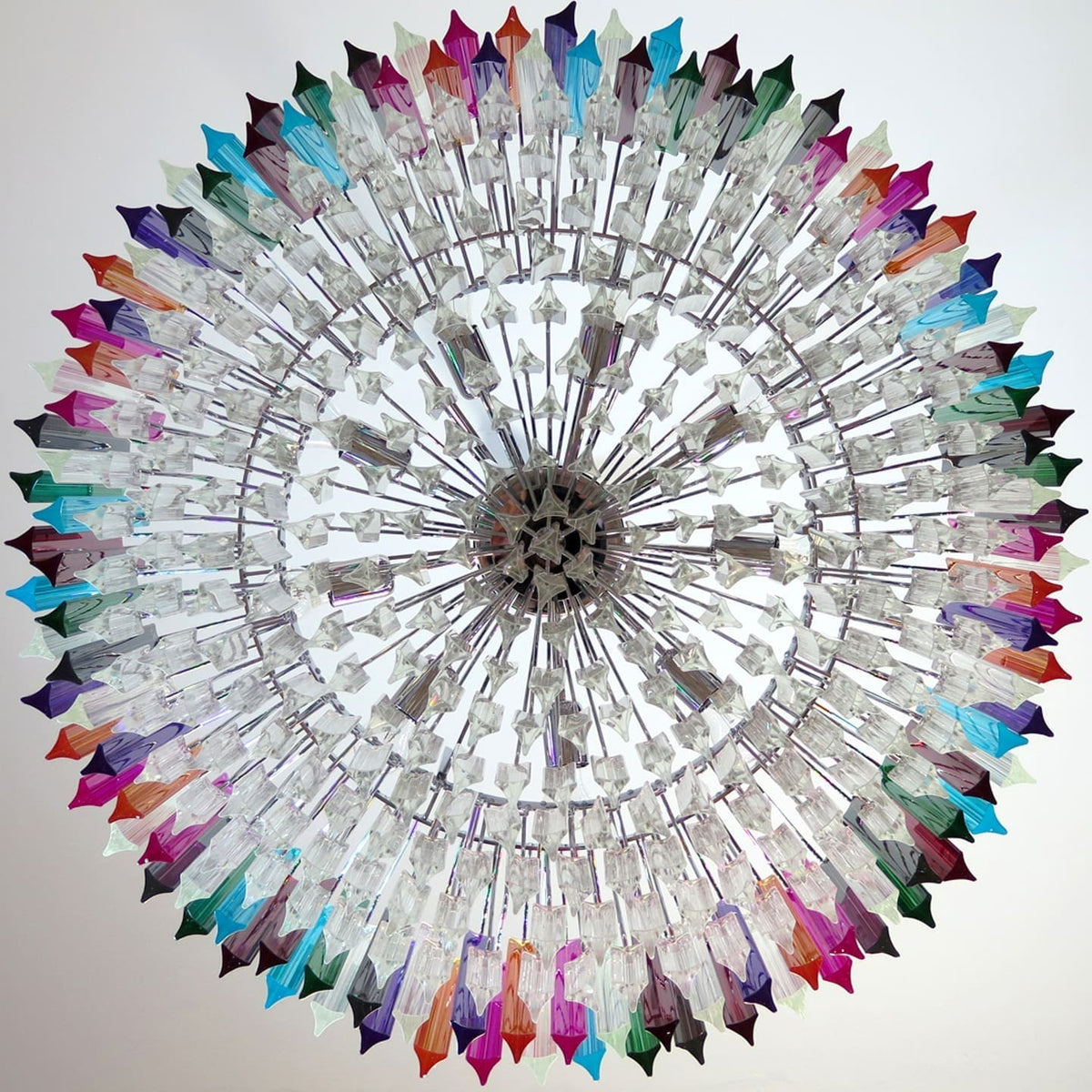 Murano Chandelier – Triedri Round – 391 prisms – Multi