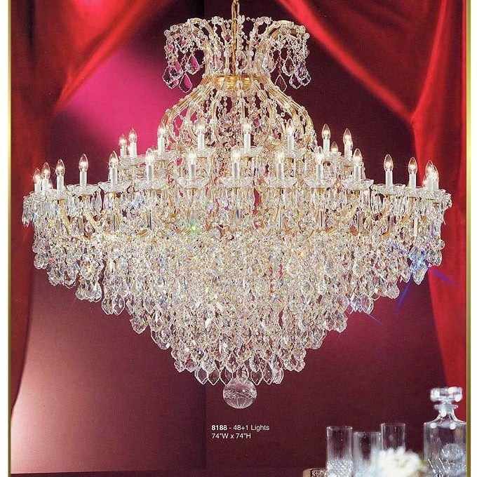 Golden crystal chandelier maria theresa