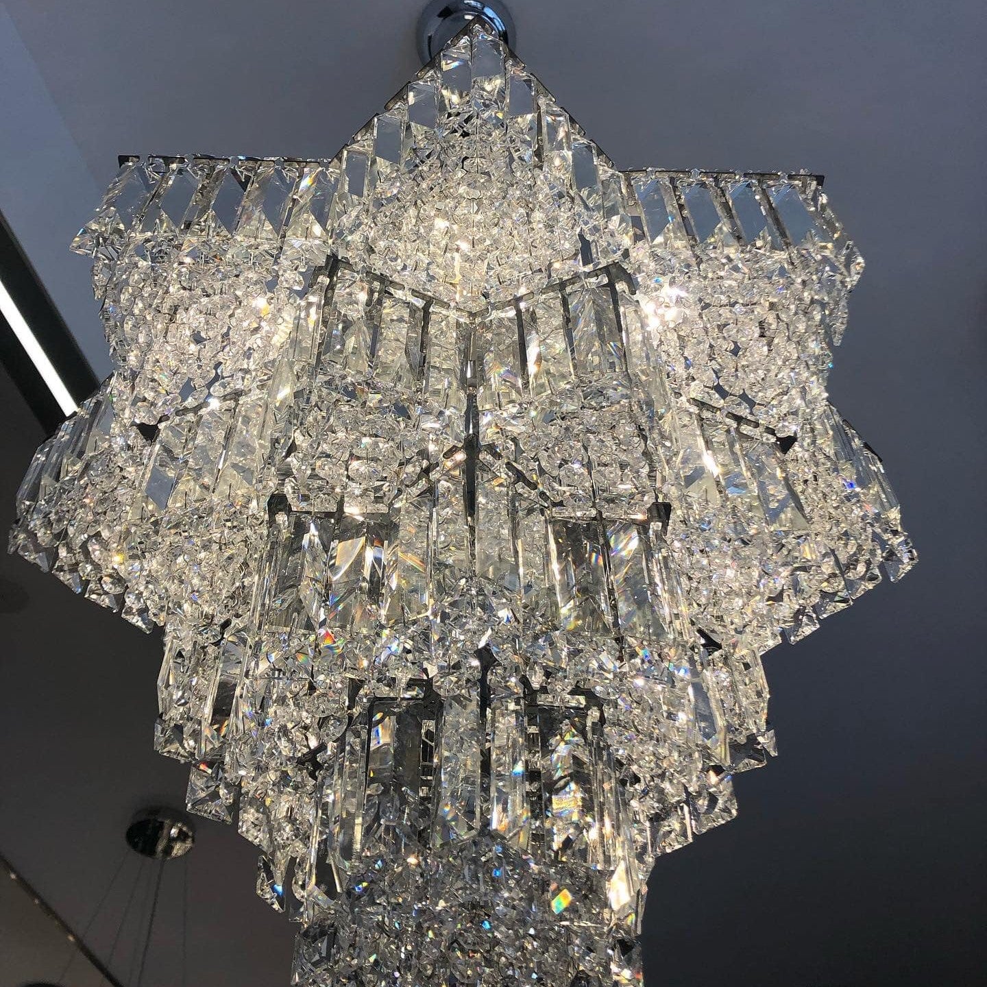 Fashion Star Shaped Chandelier Crystal Ceiling Light Fixture For Small Living Room/ Bedroom