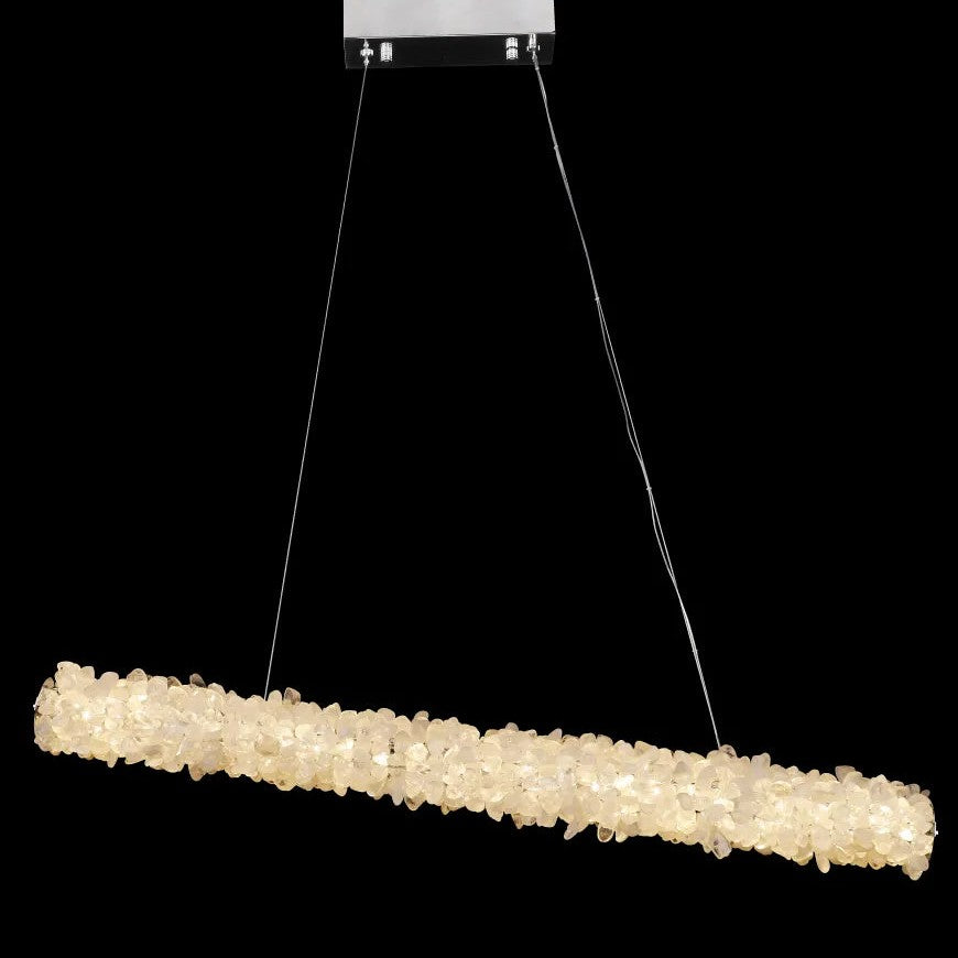 Modern Round/Oval/Linear/Square Natural Crystal Chandelier