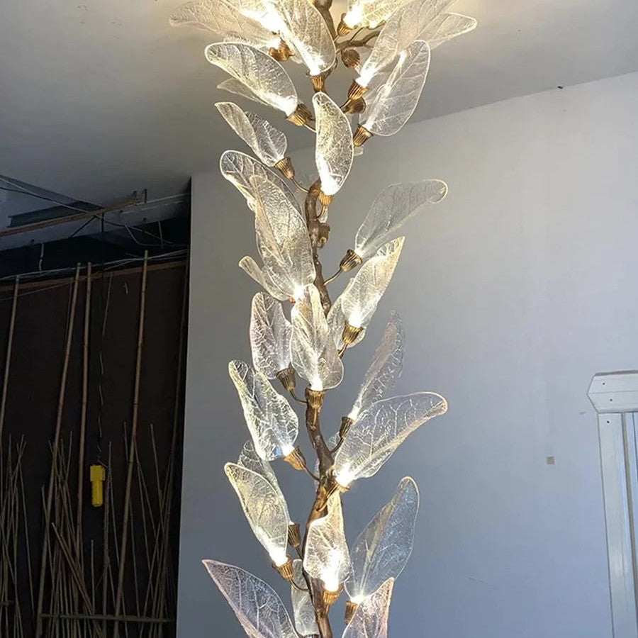 Creative Bionic Resin Leaves Chandelier for Living Room/Dining Room/Staircase
