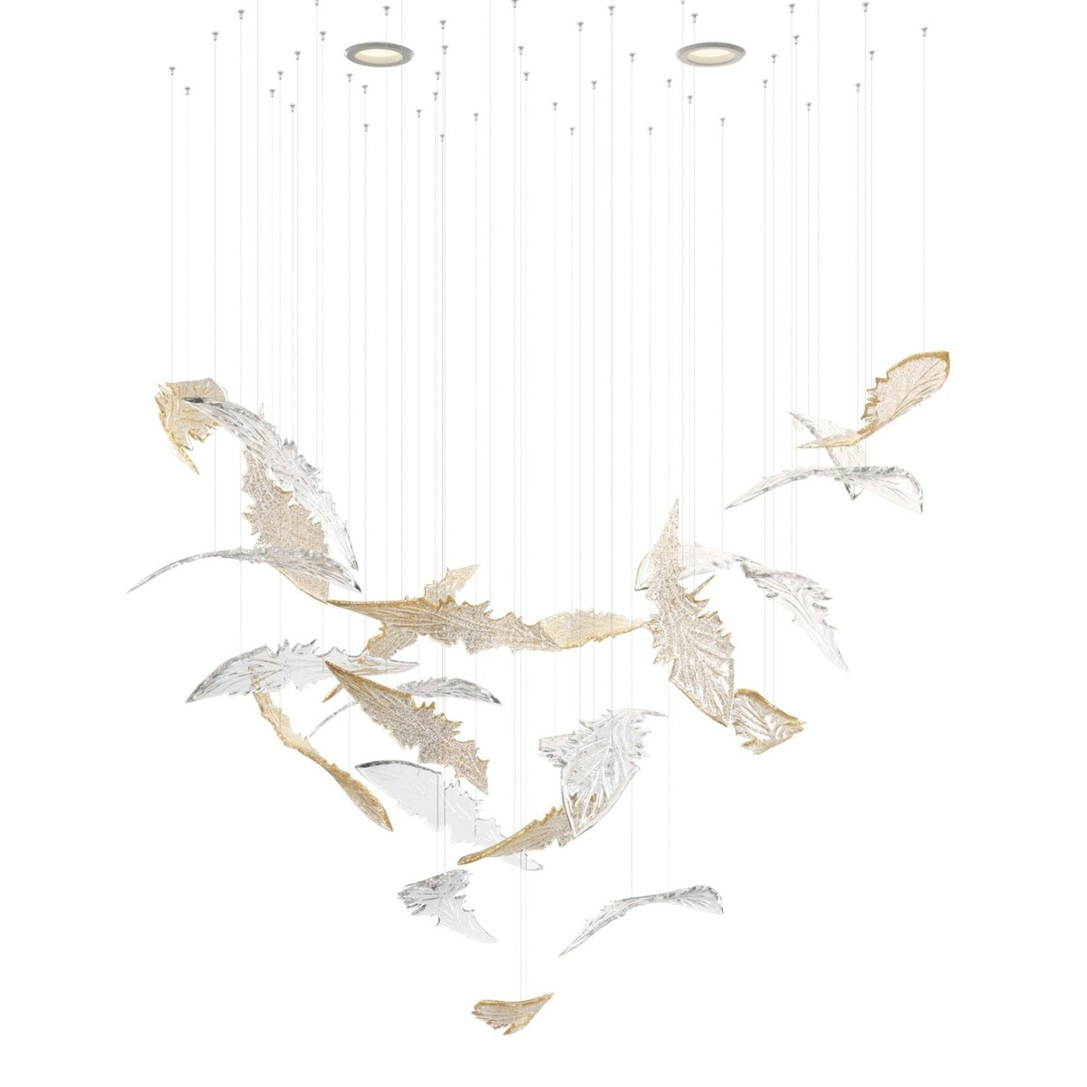 Galaxy Nectar Leaves Meteor Shower Crystal Spiral Chandelier