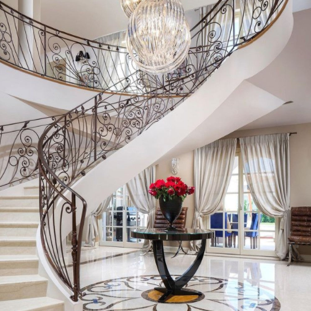 Frostina Lucite Loop Chandelier