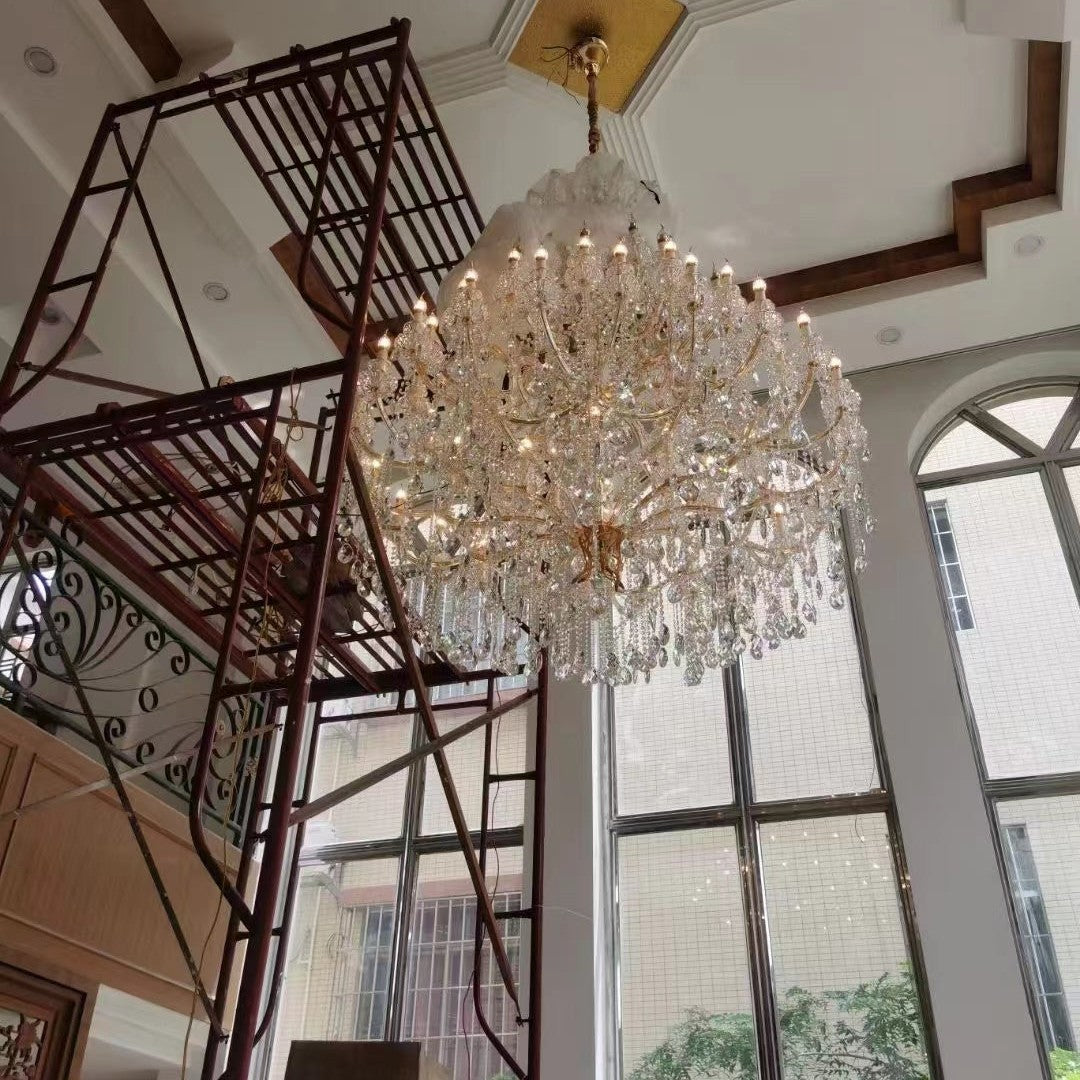 Extra Large Multi-tiered Candle Light Crystal Chandelier for Hotel/Restaurant