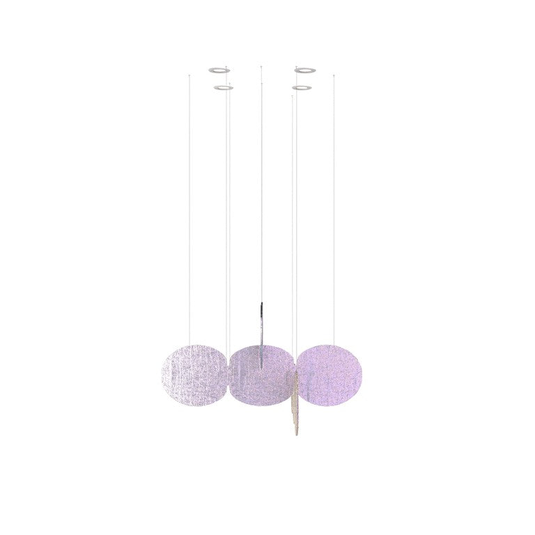 Clouds Iridescent Disc Chandelier