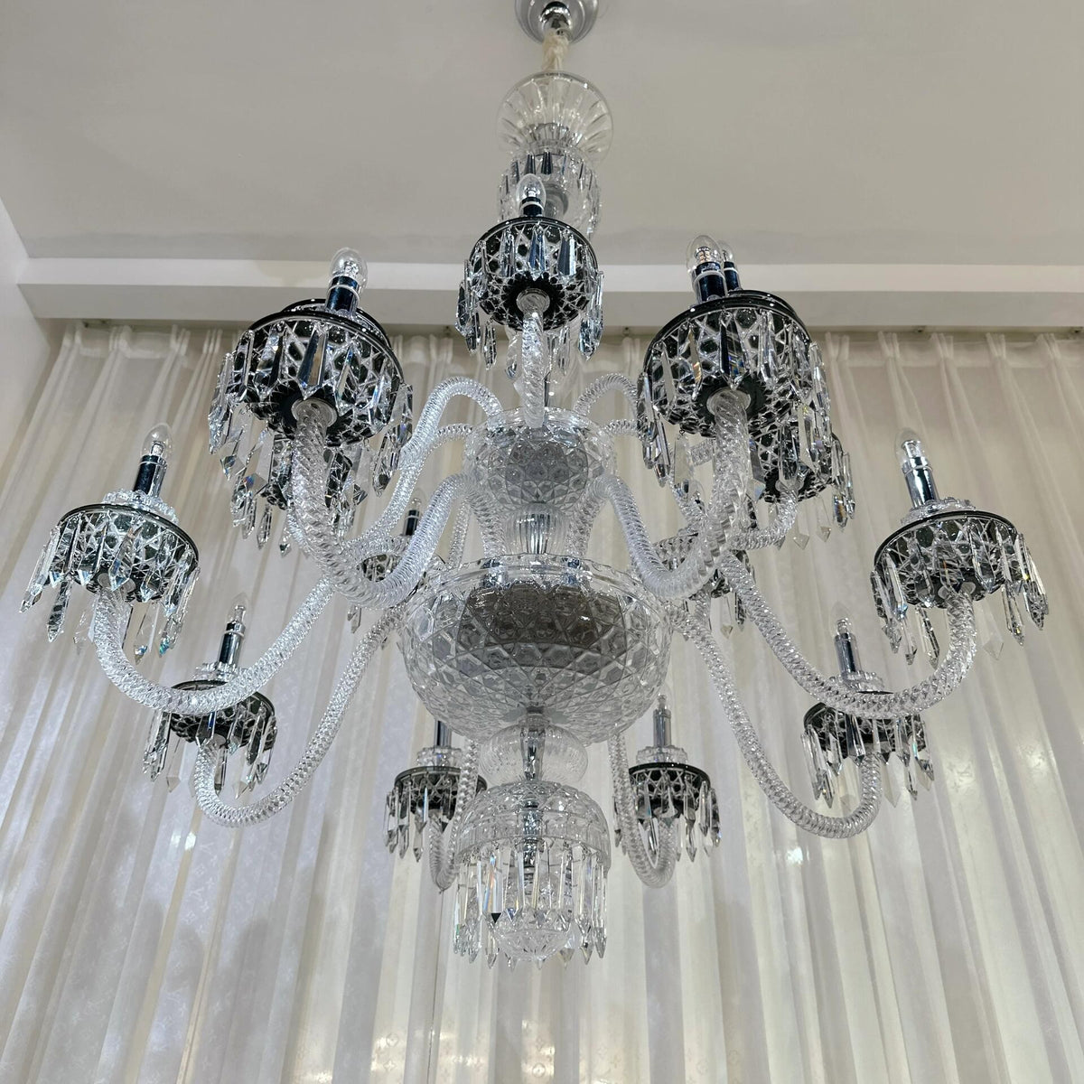 Elegant Crystal Chandelier in Italian Style for Bedroom and Living Room