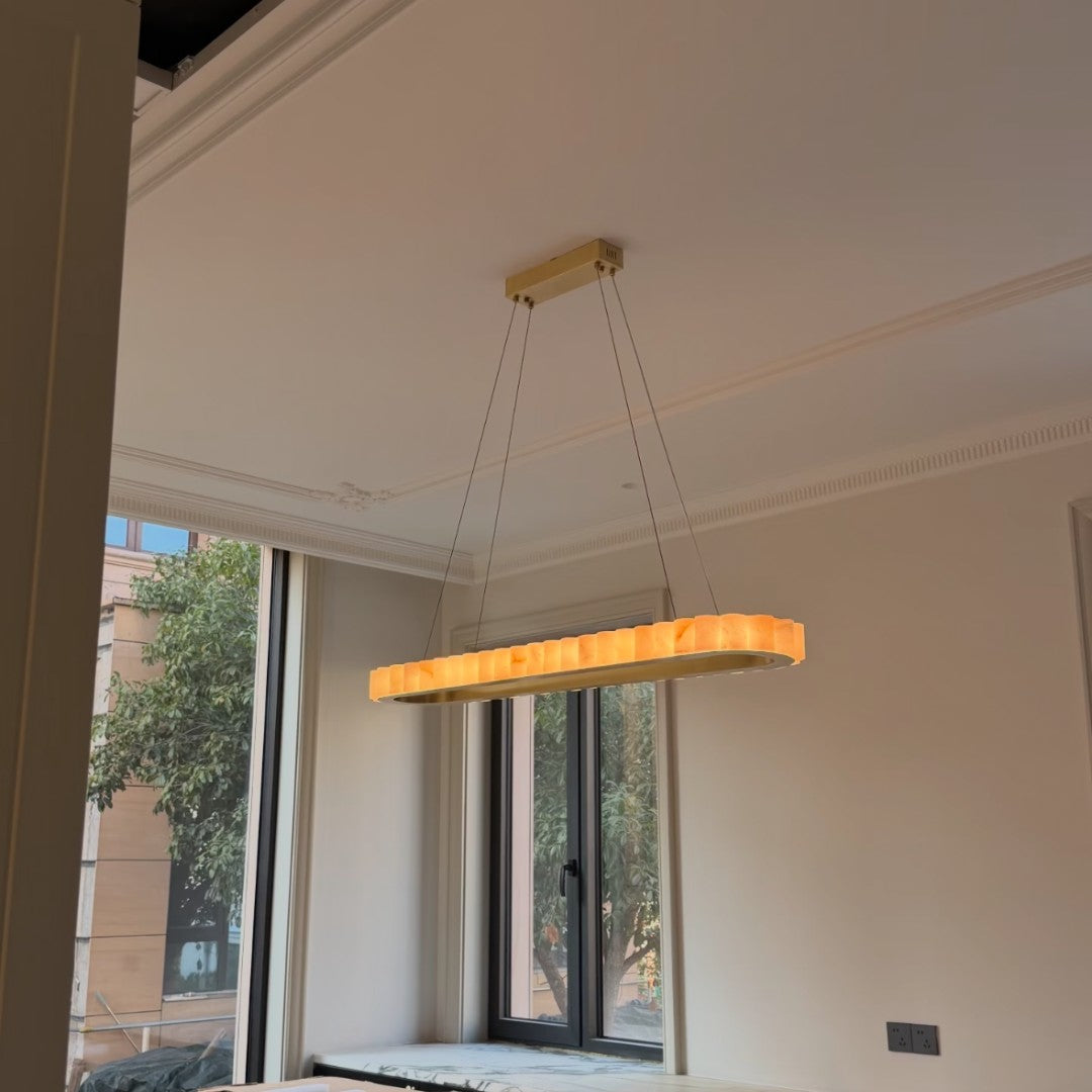 Modern Luxury Alabaster Chandelier for Dining Room/Kitchen Island/Bar