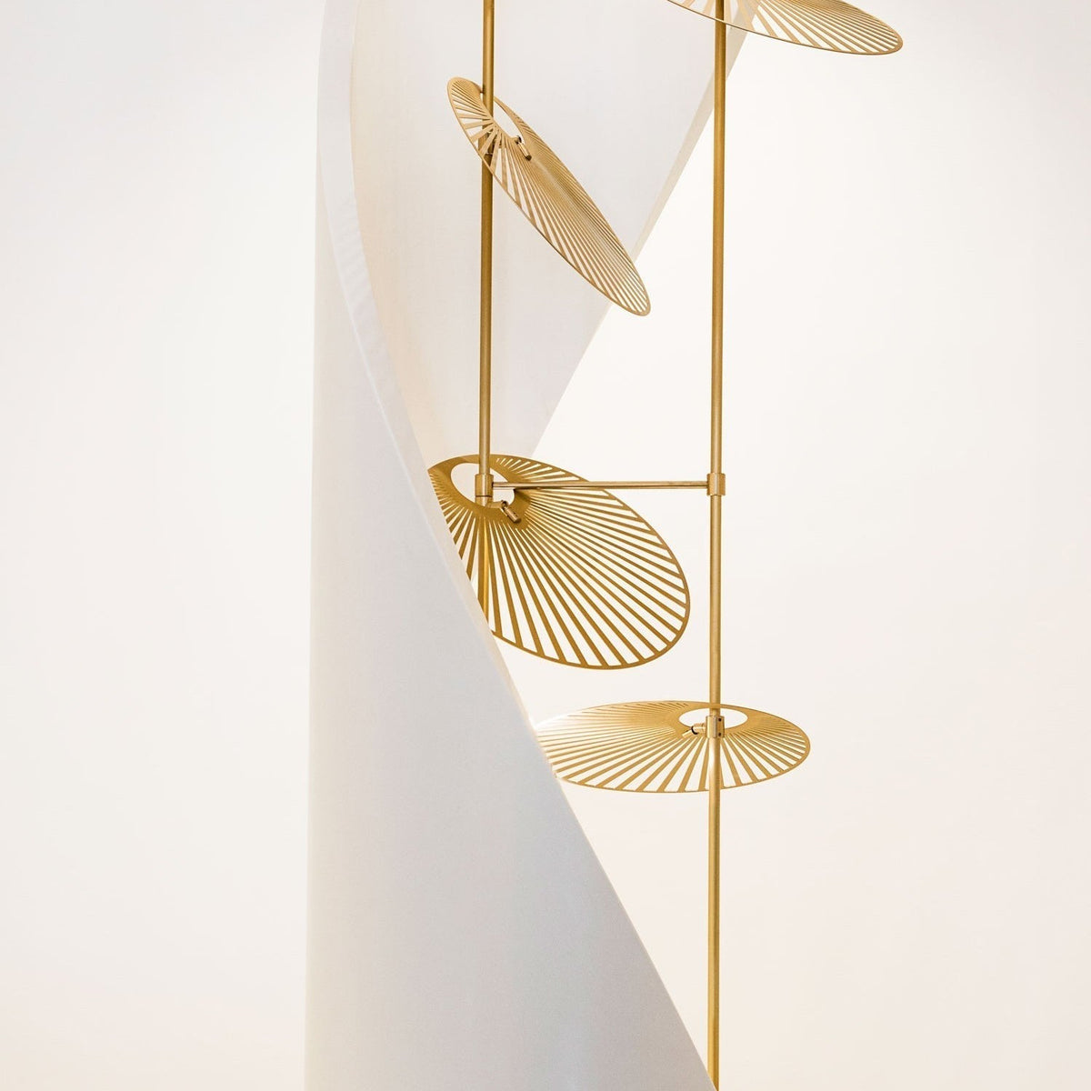Cattail Leaf Meteor Shower Spiral Chandelier