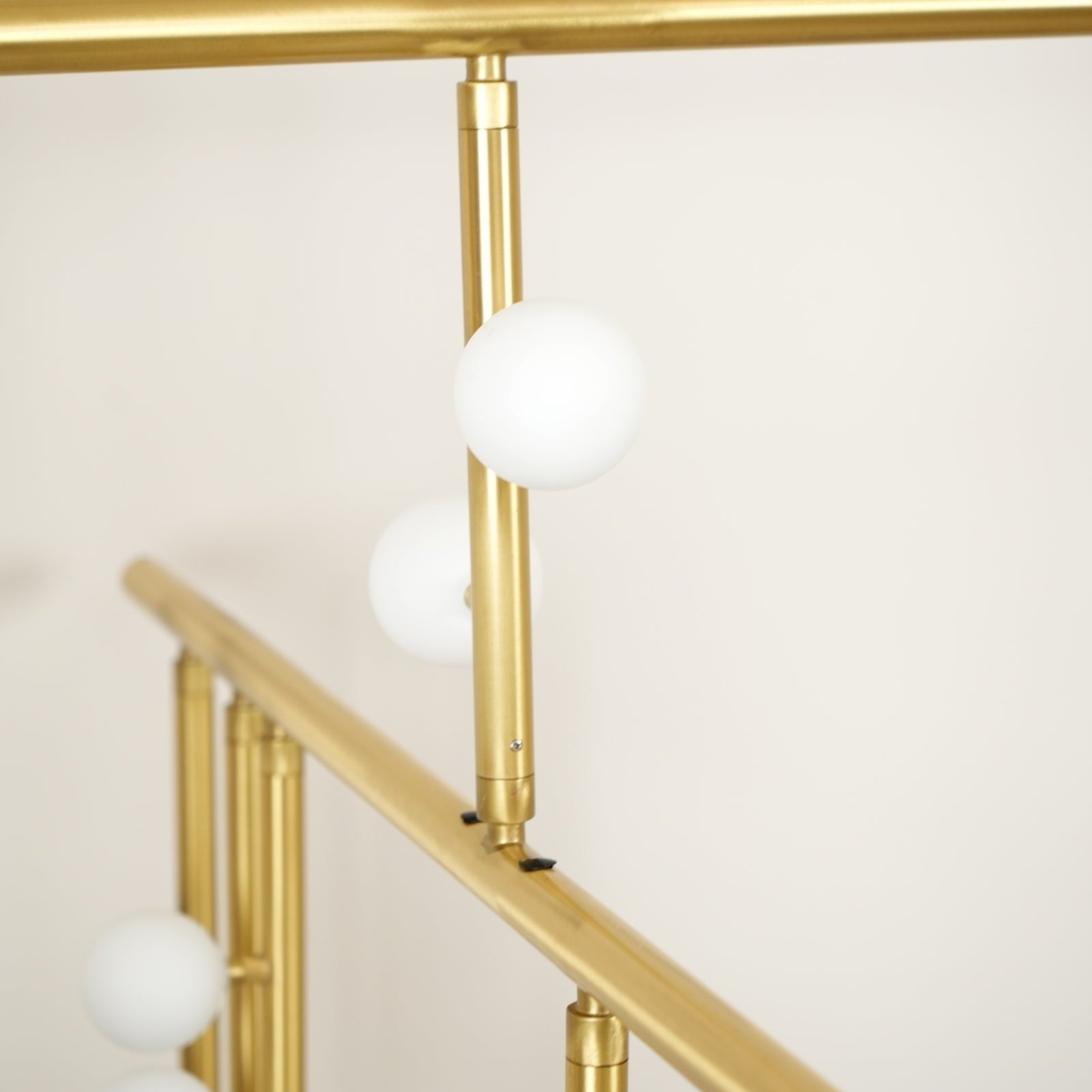 Brass Glass Drop Chandelier