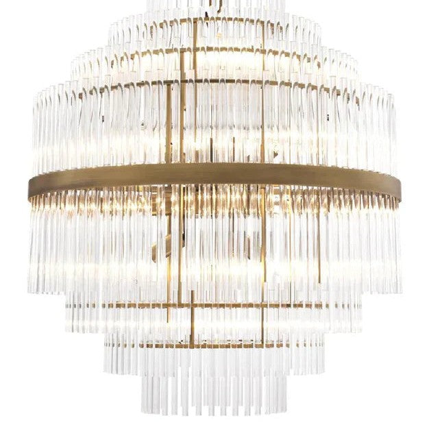 Light Luxury Modern Round Multi-tiered Crystal Chandelier