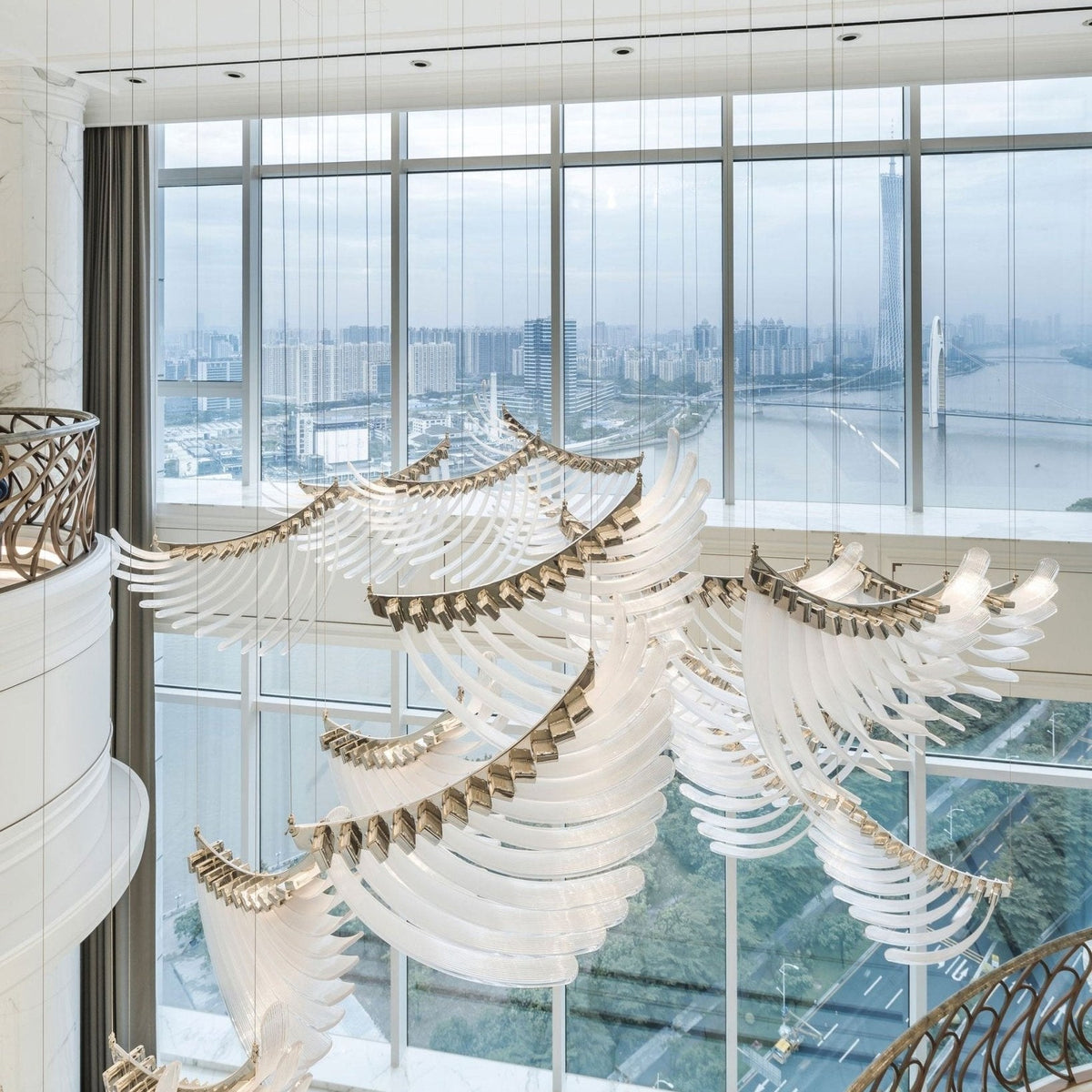Bird Feather Wings LED Chandelier