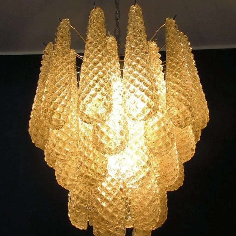 Murano Chandelier – Drop – 41 glasses – Amber