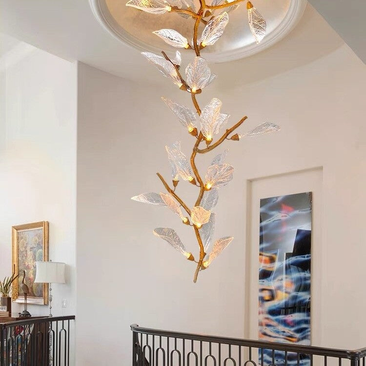 Creative Bionic Resin Leaves Chandelier for Living Room/Dining Room/Staircase