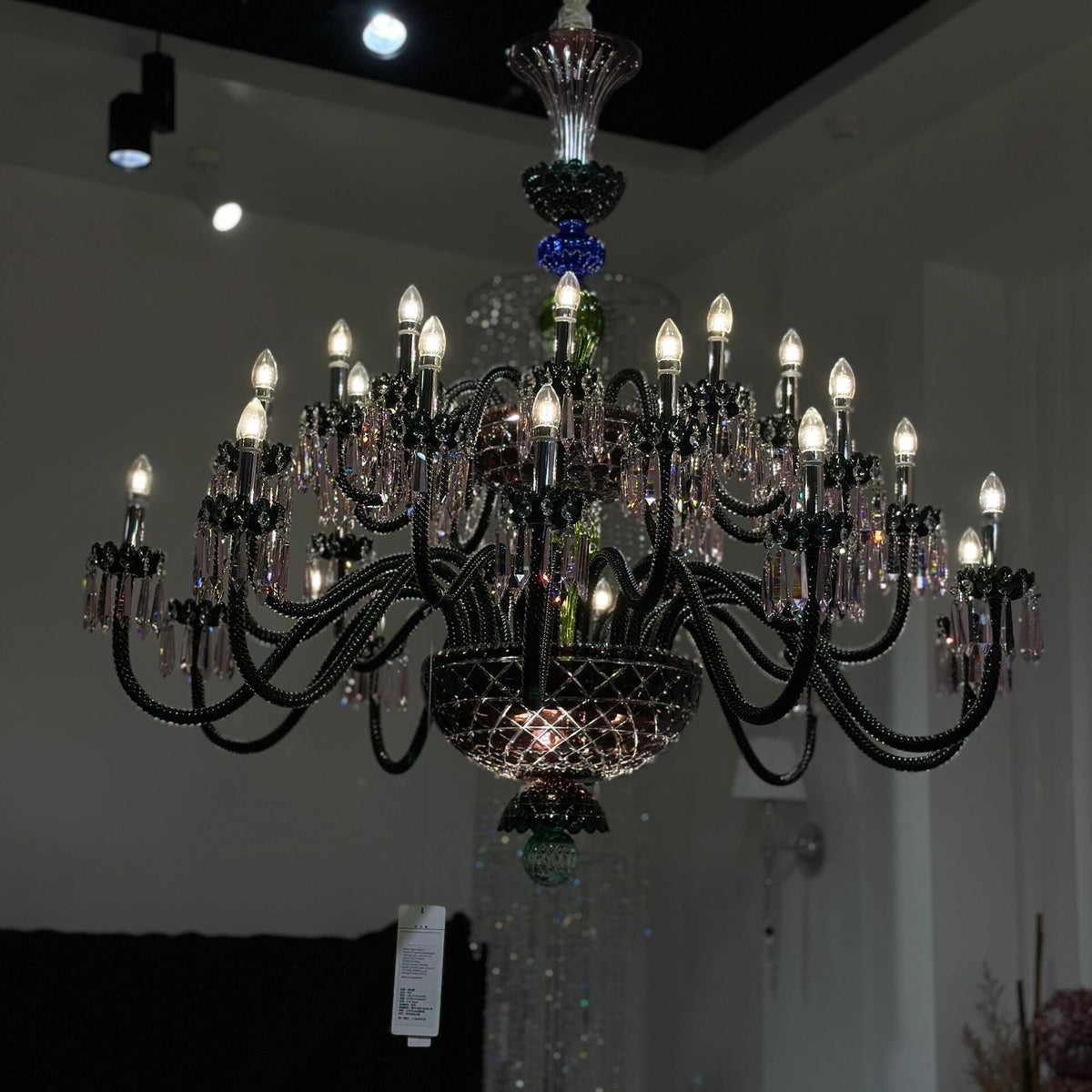 Luxury Empire Colorful Crystal Chandelier for Living Room/Bedroom/Entryway/Hotel/Restaurant