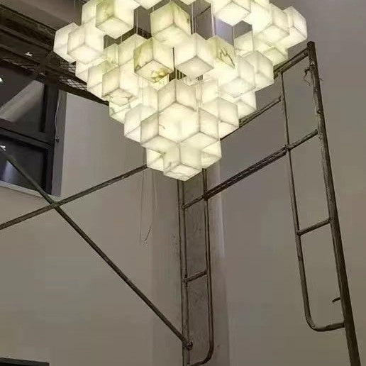 Culoud Alabaster Cubic Pendant