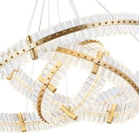 Denise Aquinox 3-Tier Round Crystal Ring LED Chandelier