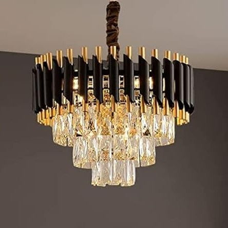 Modern Luxury Multi-Tier Oval/Round Crystal Tiered Chandelier