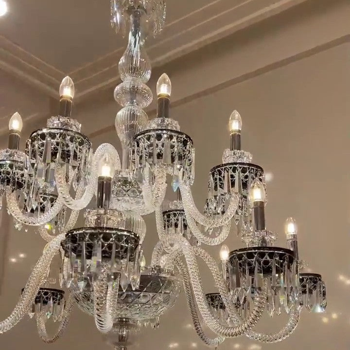 Elegant Crystal Chandelier in Italian Style for Bedroom and Living Room
