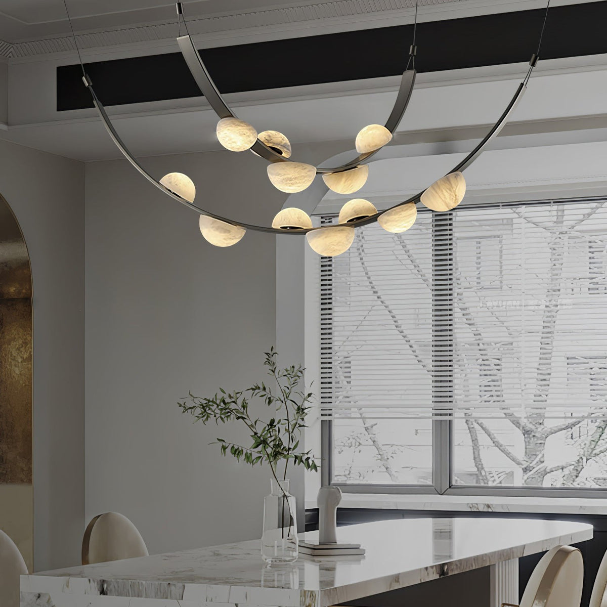 Dew Drops Alabaster Chandelier