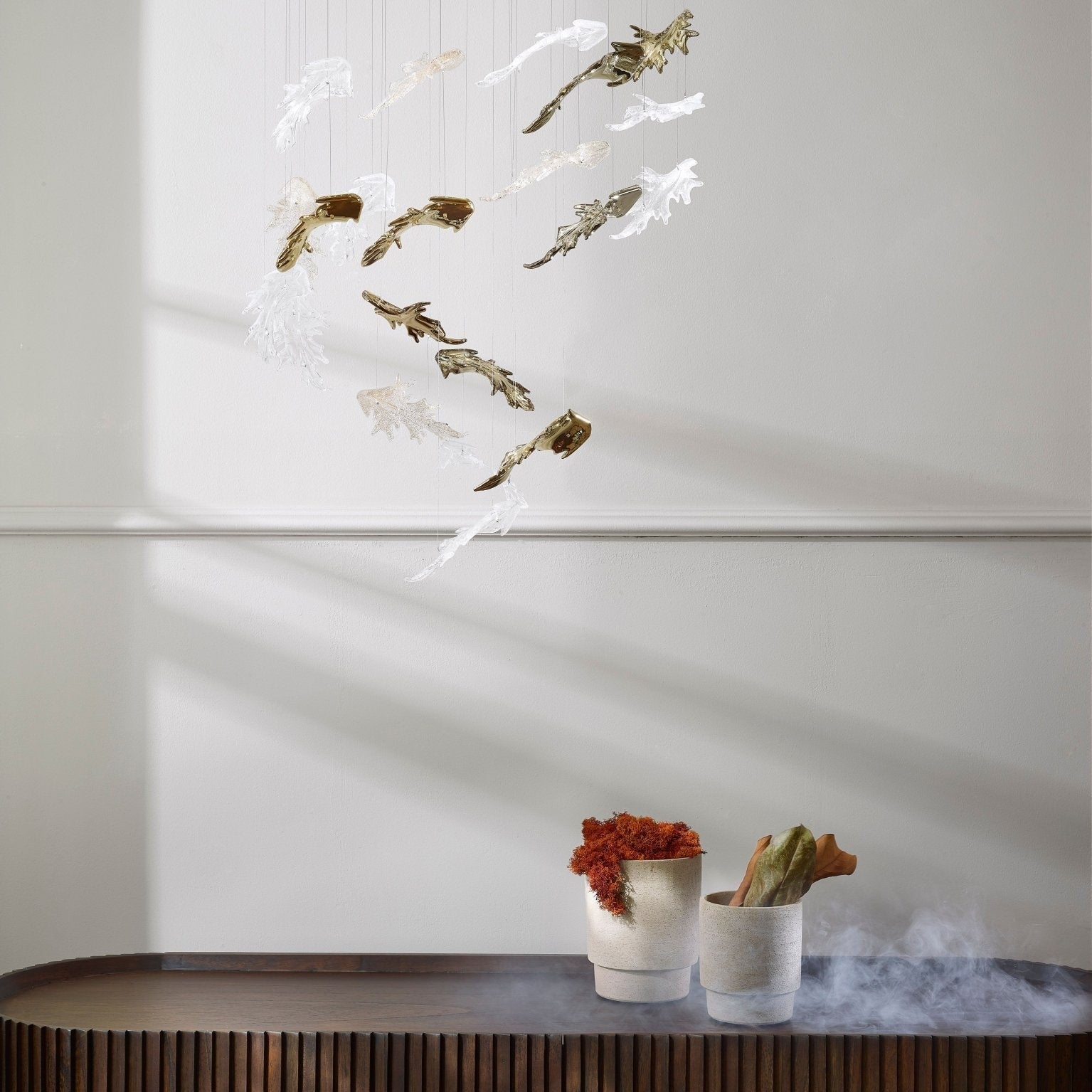 Galaxy Nectar Leaves Meteor Shower Crystal Spiral Chandelier