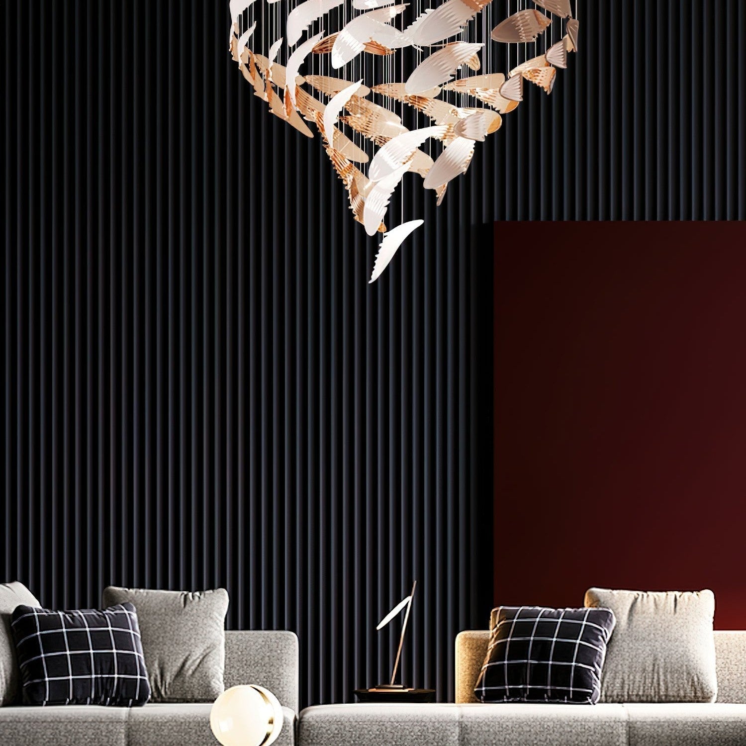 Bennett Meteor Shower Crystal Spiral Chandelier