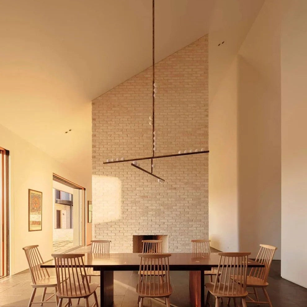 Brass Drop System Chandelier