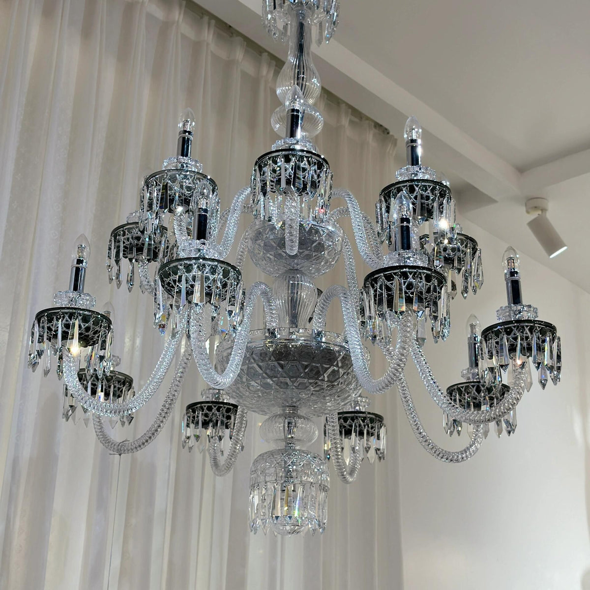 Elegant Crystal Chandelier in Italian Style for Bedroom and Living Room