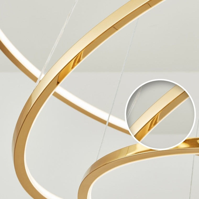 WOMO Large Tiered Ring LED Foyer Chandelier-WM2160