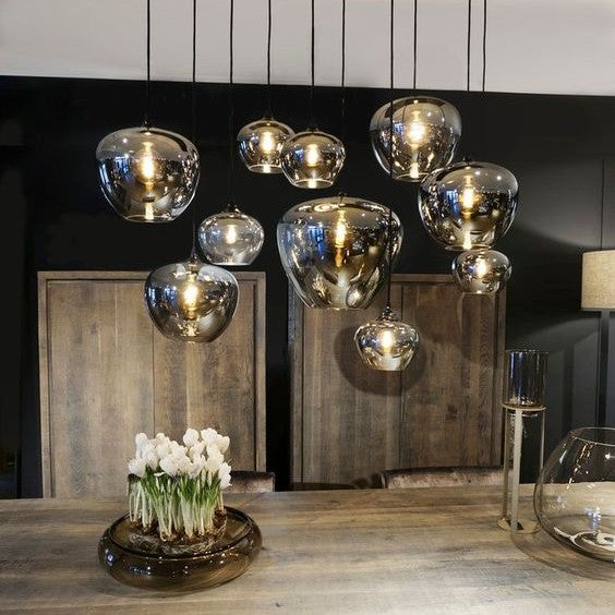 Modern Smoke Gray Glass Lamp Designer Chandelier for Cafe/Kitchen Island/Dining Room Style B
