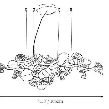 Gold Leaf Chandelier