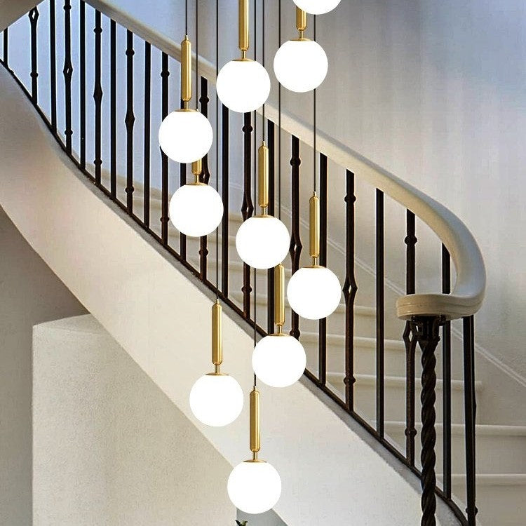 Extra Large Nordic Minimalist Long Pendant Light for Spiral Staircase/High-ceiling Room