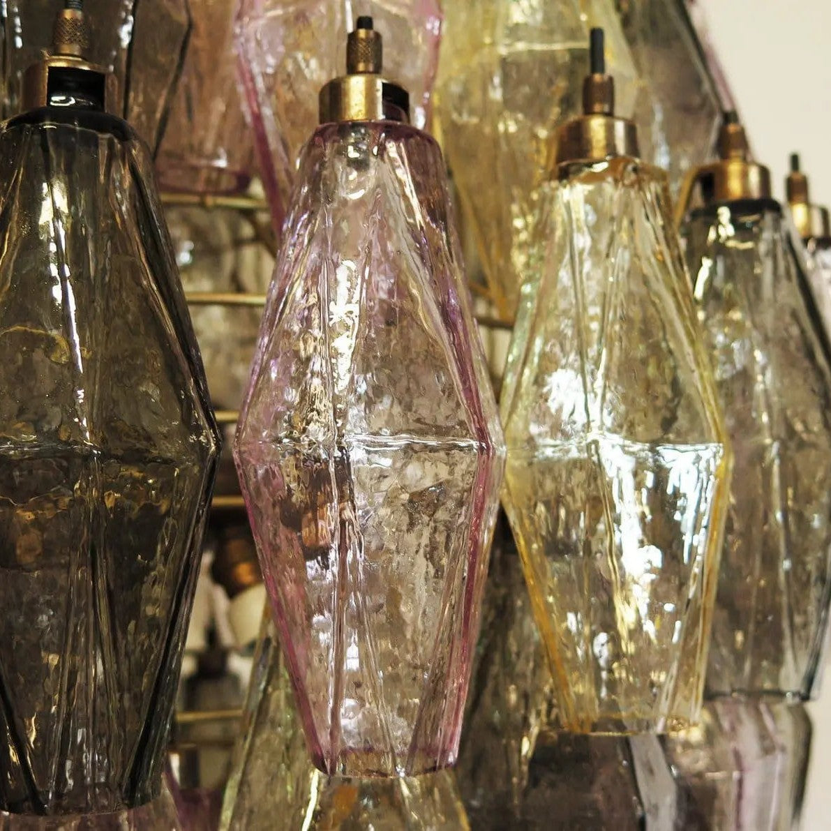 Murano Chandelier – Poliedri – 140 glass – Multi