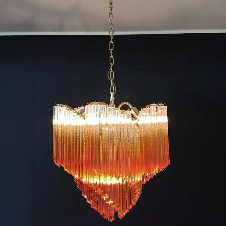 Murano Chandelier – Viennetta – 114 prisms – Amber