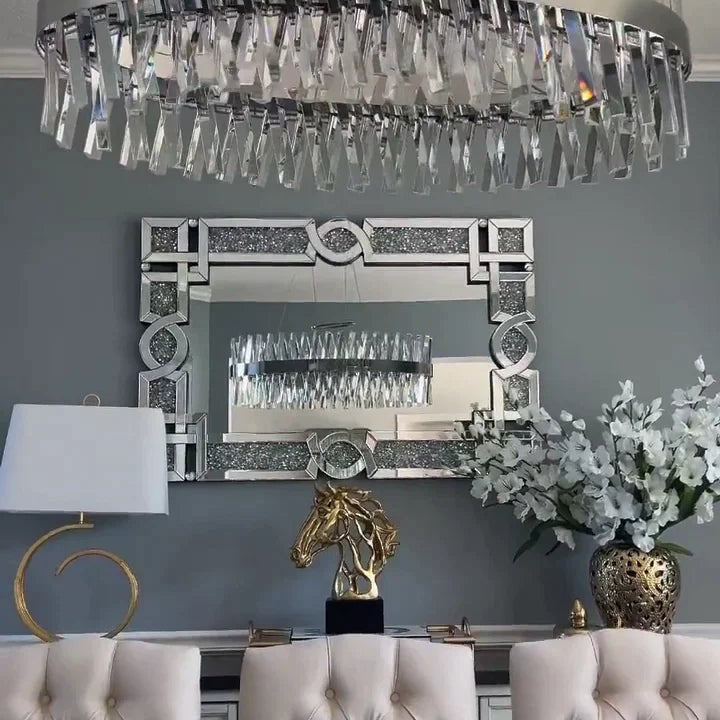 Nordic Oval Post-modern Light Luxury Crystal Chandelier For Kitchen Island/Dining Room