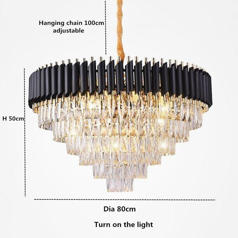 Denise Bobon Conical Crystal Chandelier