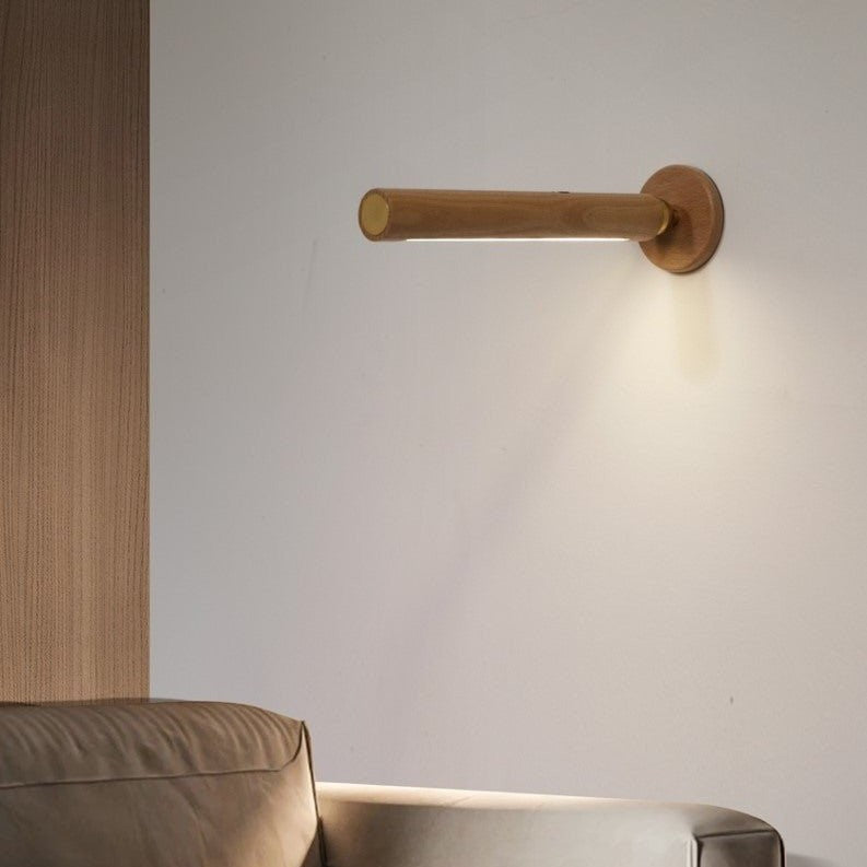 Deniselamp® Minimalistic Wooden Wall Lamp in Nordic Style