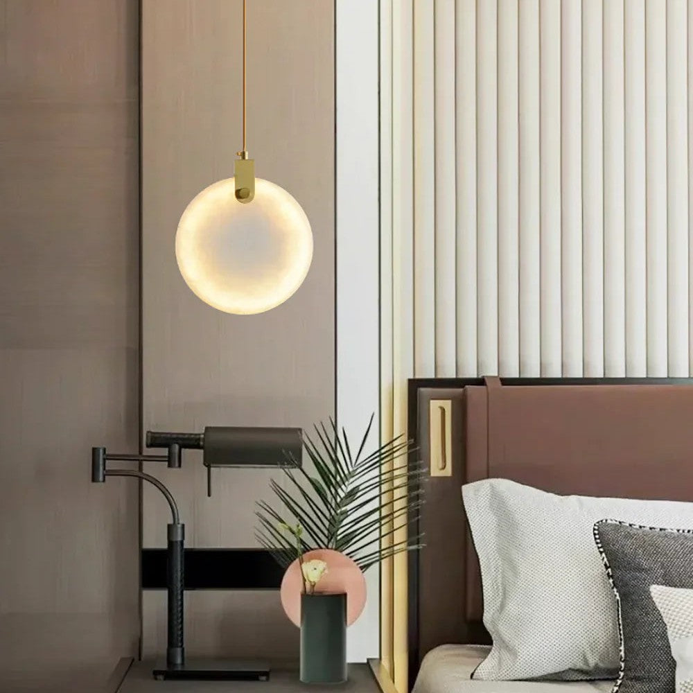 Moonshade Natural Marble Pendant Light Fixture