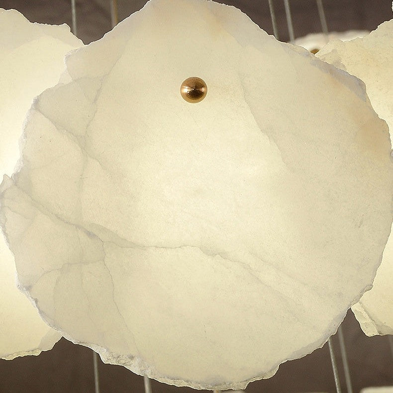 JC Tiered Circular Alabaster Chandelier