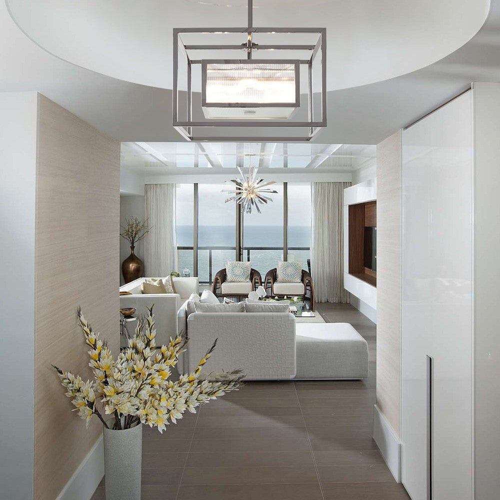 Upton Geometric Stainless Steel Chandelier