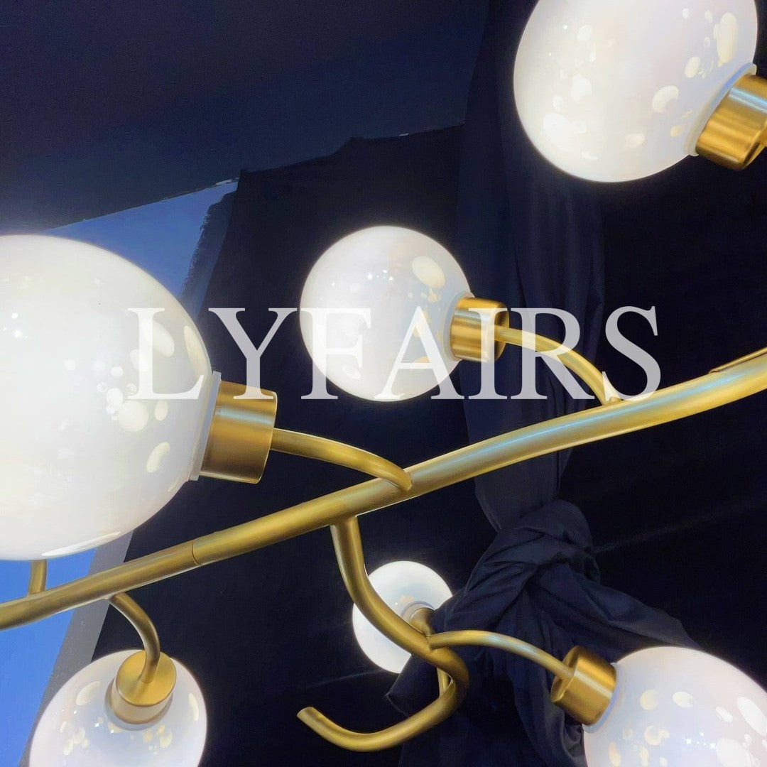 Modern Hand-blown Glass Globes Branch Chandelier for Living/Dining Room/Kitchen Island
