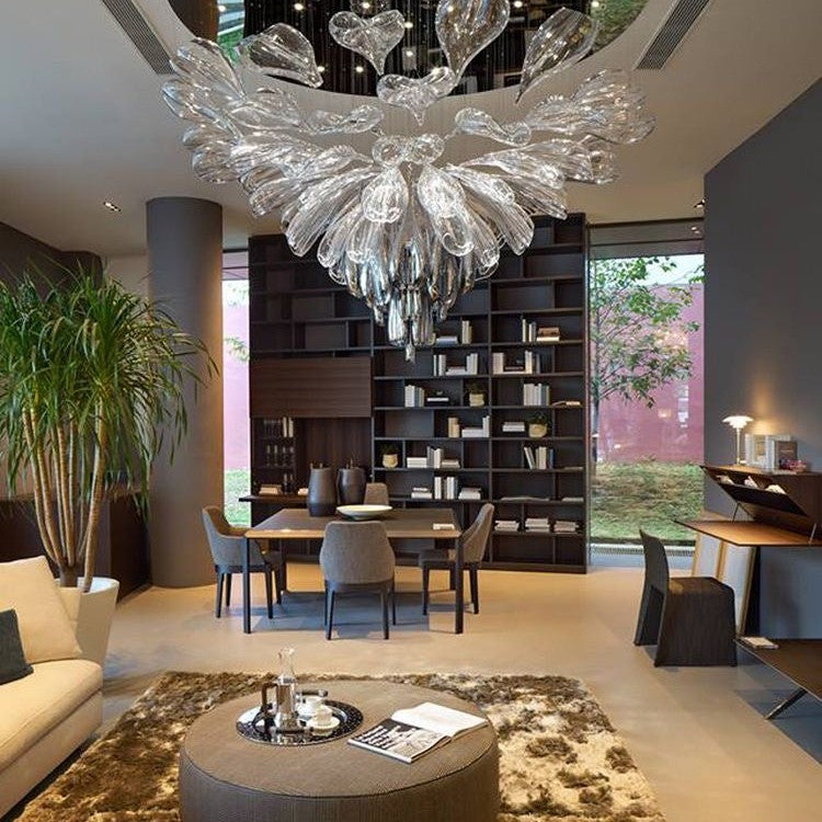 Light Luxury Art Design Petal-like Glass Chandeliers