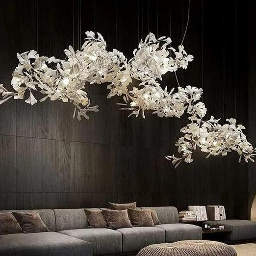 Fleur-de-lis Ceramic Branch Chandelier