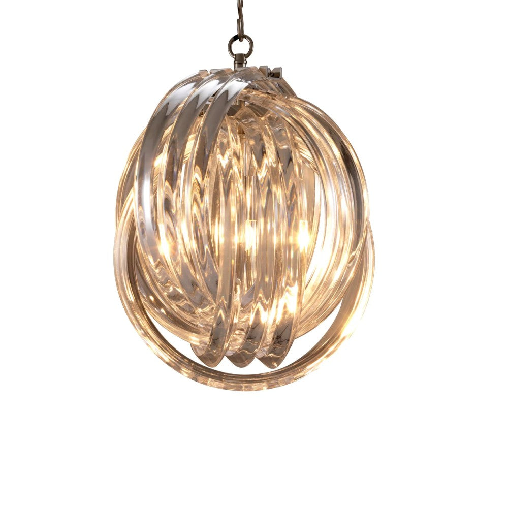 Frostina Lucite Loop Chandelier