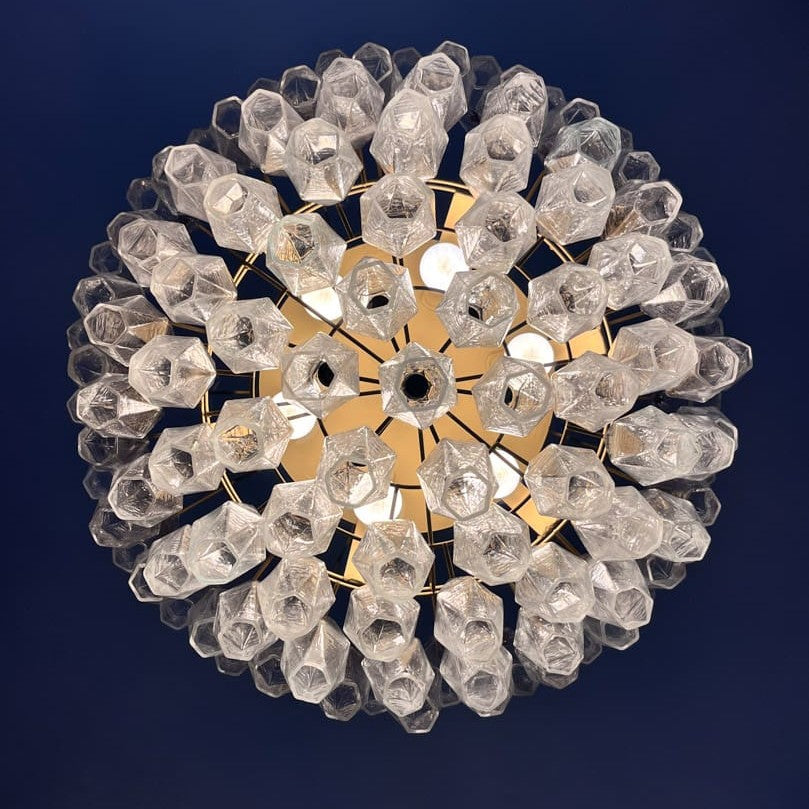 Murano Chandelier – Poliedri – 111 glass – Transparent