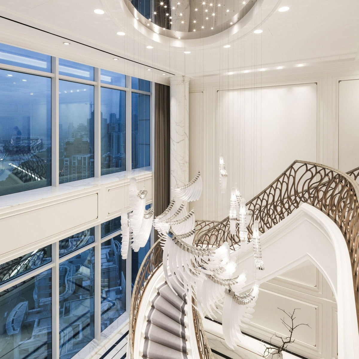 Bird Feather Wings LED Chandelier