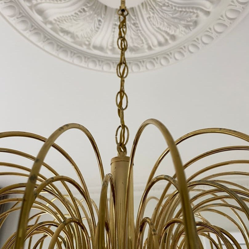 Vintage – Murano Teardrops Chandelier – 70s – Pink prisms
